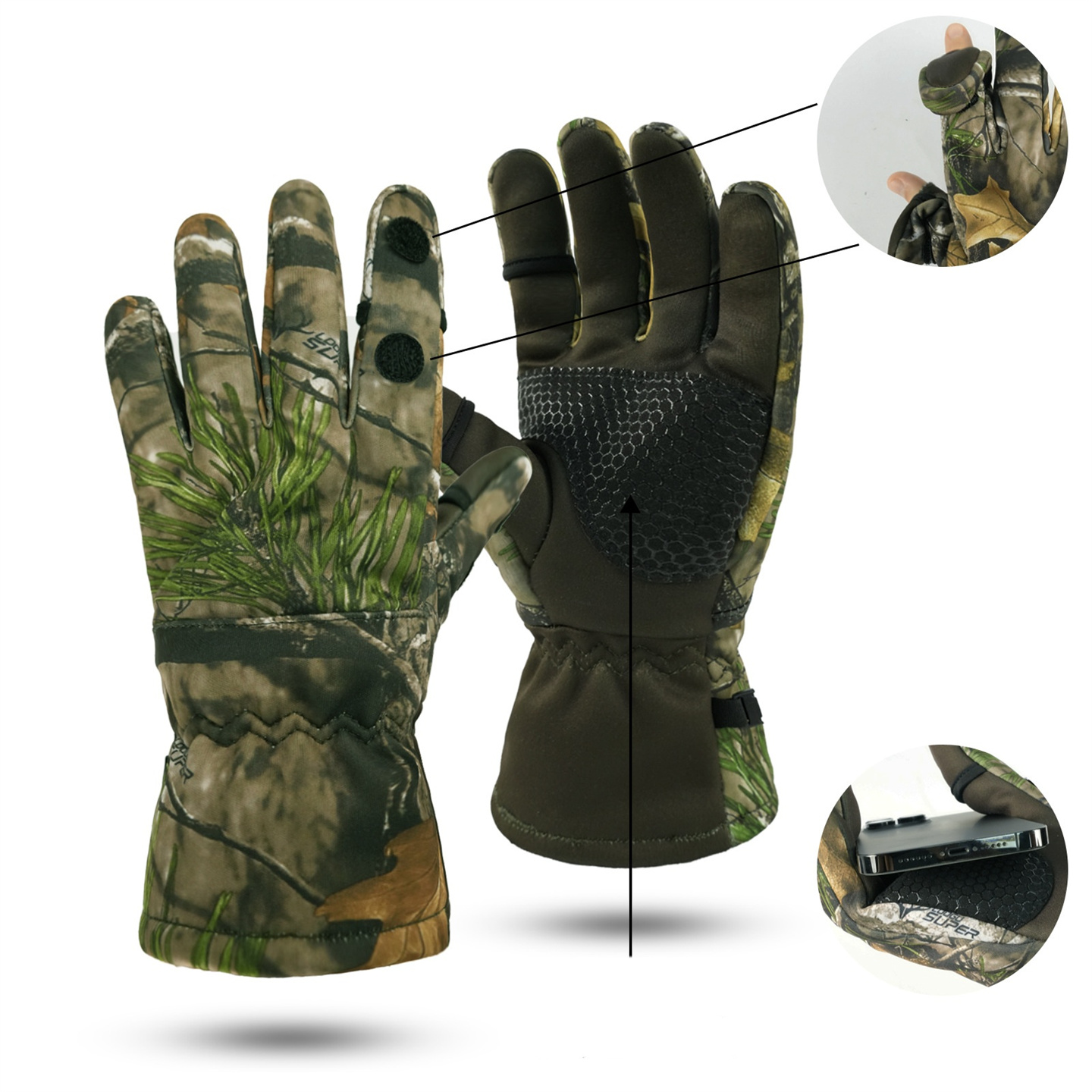 Outdoor Bionic Hunting Camoufl - огляд і ціна Fishing Gloves